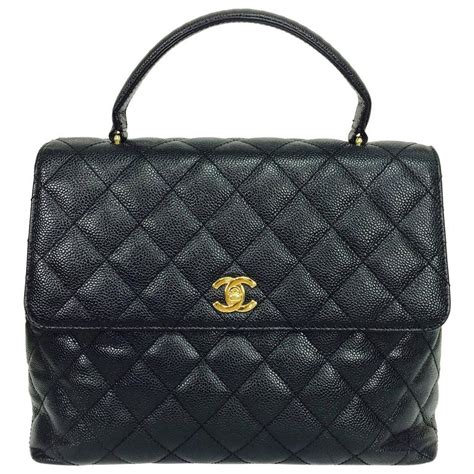 vintage chanel top handle bag|chanel vintage caviar shoulder bag.